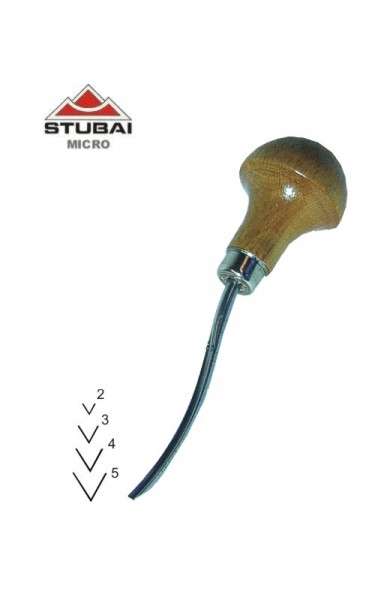 Stubai Micro Schnitzeisen Stich 41 - längsgekröpfte Form