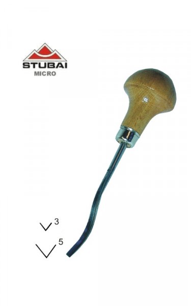 Stubai Micro Schnitzeisen Stich 39 - kurzgekröpfte Form