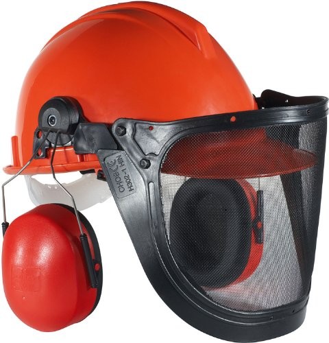 Schutzhelm mit Metallvisier, Safety